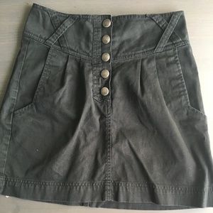 black denim mini skirt